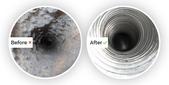 Before Dryer Vent Cleaning